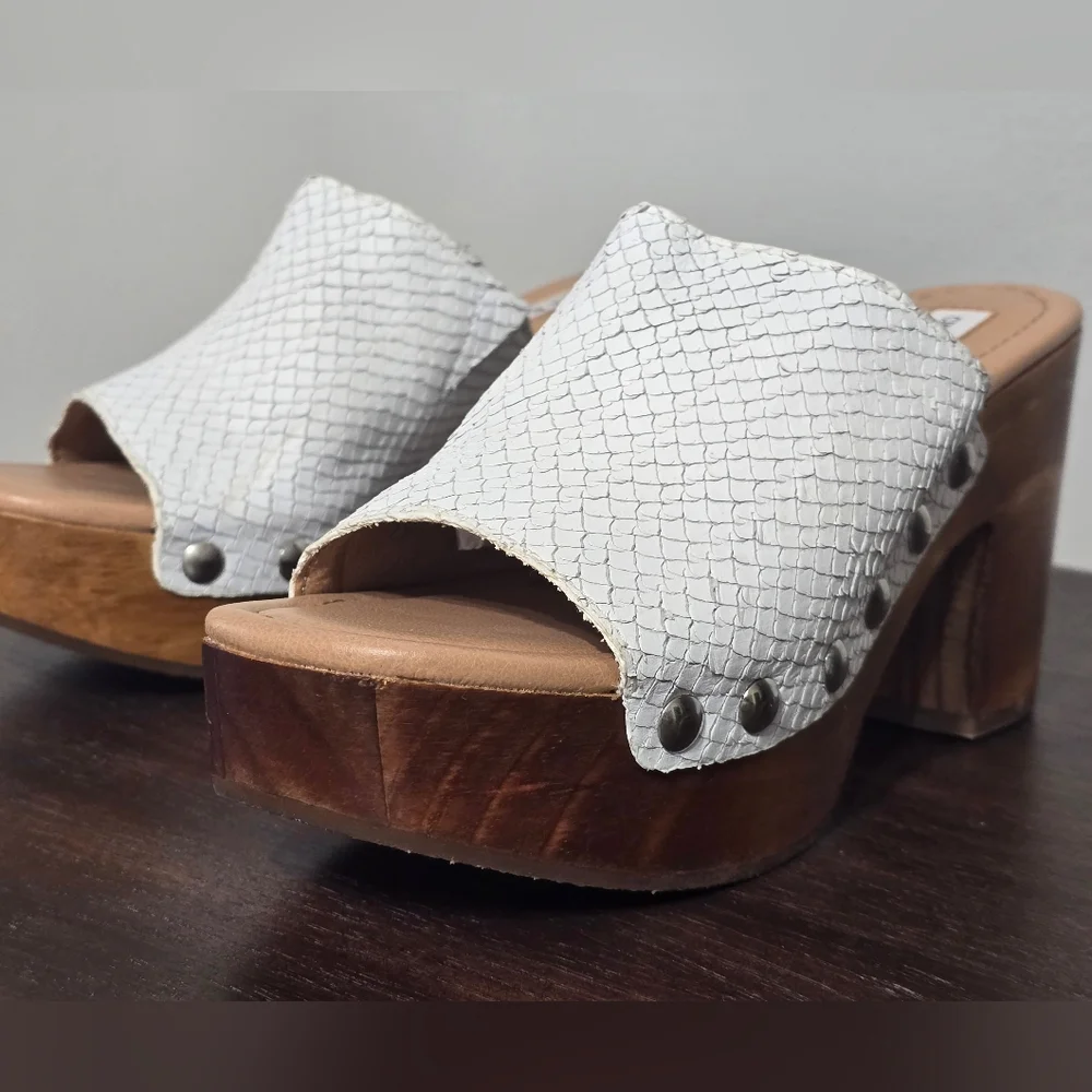 Chelsea & Violet NWT Snake Leather 70s Inspired ClogWomen's Sz 6 - Picture 5 of 14